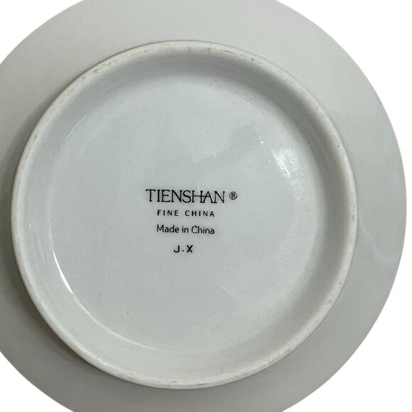 Vintage Tienshan Christmas Poinsettia Dessert Set Creamer Sugar Cake Server - Picture 7 of 7